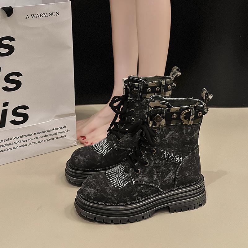 2025 round head thick bottom washed old pocket boots and bare Martin boots travel summer single boots lace-up breathable knight 35 чёрный
2025 round head thick bottom washed old pocket boots and bare Martin boots travel summer single boots lace-up breathable knight 35 чёрный