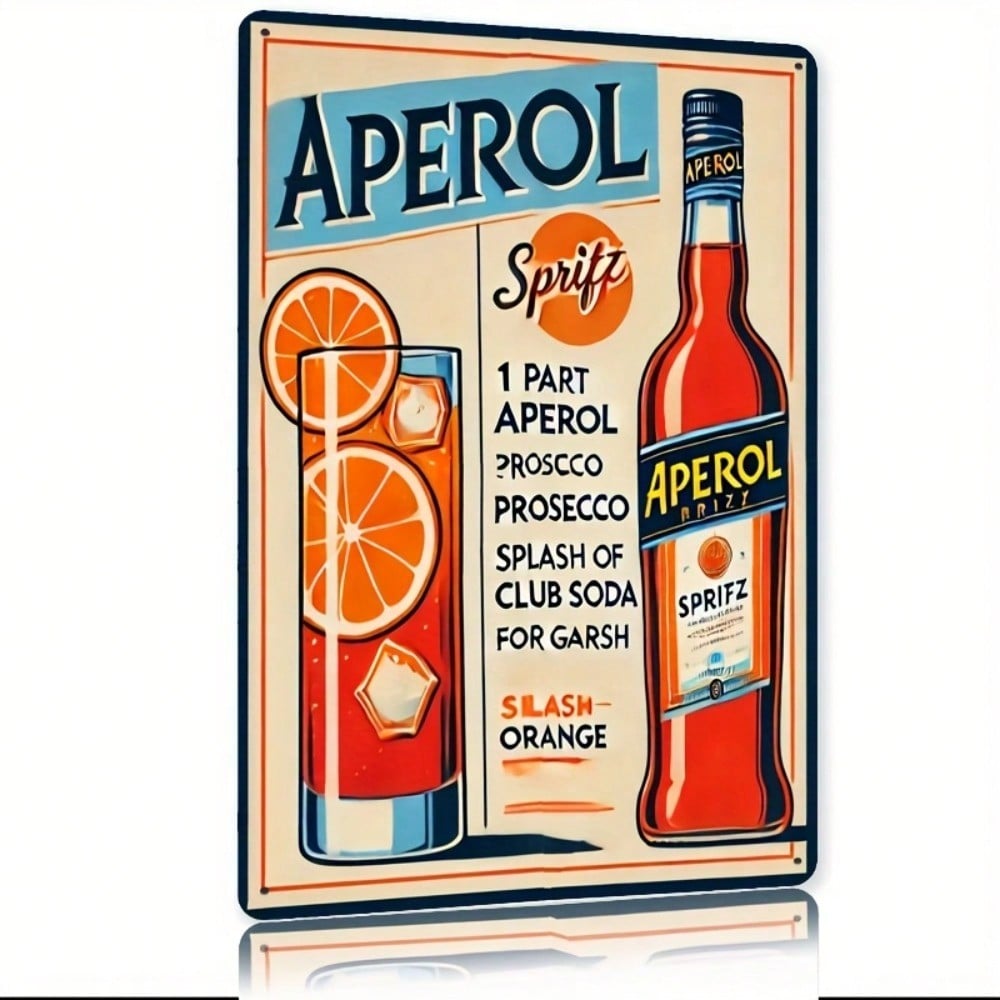 Vintage Metal Tin Sign Aperol Spritz Cocktail Recipe Wall Decor for Bar Kitchen Cafe 20x30cm(7.8x11.8inch)
Vintage Metal Tin Sign Aperol Spritz Cocktail Recipe Wall Decor for Bar Kitchen Cafe 20x30cm(7.8x11.8inch)