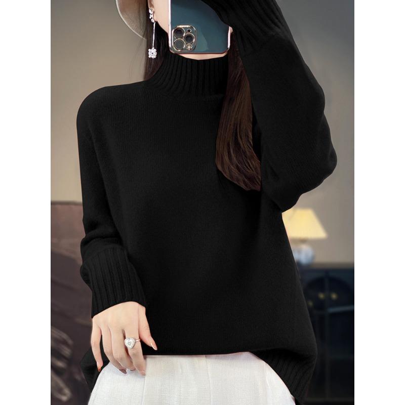 Женский свитер с полувысоким воротником, утолщенный семиниточным вязанием, новый пуловер на осень и зиму, мягкий, восковой, свободный, ленивый, ветрозащитный свитер-топ XXL
Женский свитер с полувысоким воротником, утолщенный семиниточным вязанием, новый пуловер на осень и зиму, мягкий, восковой, свободный, ленивый, ветрозащитный свитер-топ XXL