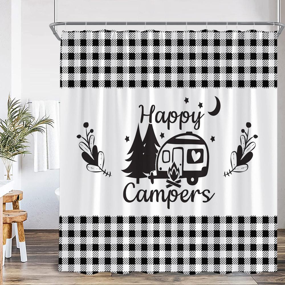 Camper Shower Curtain Happy Camping Adventure Campsite Forest Vintage Bathroom Decor Polyester Retro Bathtub Curtain With Hook W60H190(CM)-1 Pcs
Camper Shower Curtain Happy Camping Adventure Campsite Forest Vintage Bathroom Decor Polyester Retro Bathtub Curtain With Hook W60H190(CM)-1 Pcs