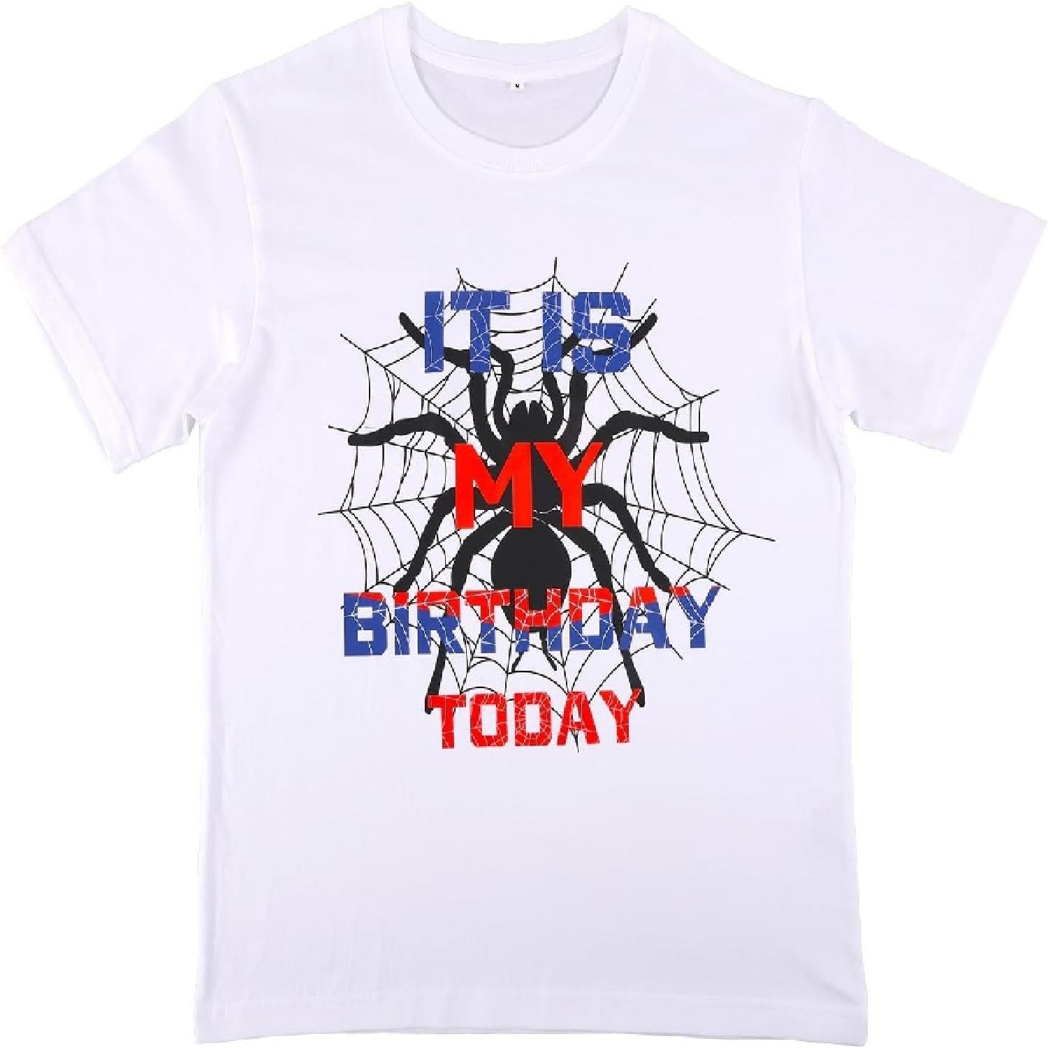 SAVITA It is My Birthday Today T-Shirt, White Cotton Cartoon Spider Web, Birthday Gift T-Shirt for Kids Youth (M_10-12Y) XXXXXL білий
SAVITA It is My Birthday Today T-Shirt, White Cotton Cartoon Spider Web, Birthday Gift T-Shirt for Kids Youth (M_10-12Y) XXXXXL білий