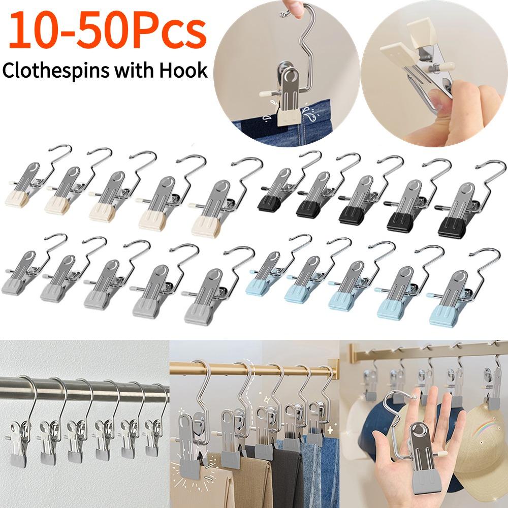 10-50x Premium Stainless Steel Clothespins with Hook Laundry Clothes Pegs for Hanging Clothes Pants Hanger Tongs Clip Hook Clip
10-50x Premium Stainless Steel Clothespins with Hook Laundry Clothes Pegs for Hanging Clothes Pants Hanger Tongs Clip Hook Clip