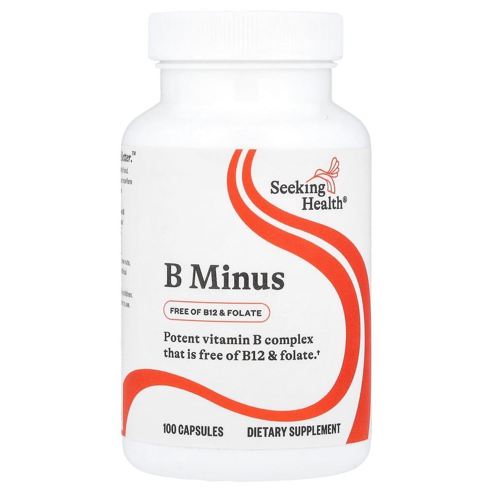Seeking Health B-Minus Veggie Capsules 100 Counts 100 pcs - 1 ea
Seeking Health B-Minus Veggie Capsules 100 Counts 100 pcs - 1 ea