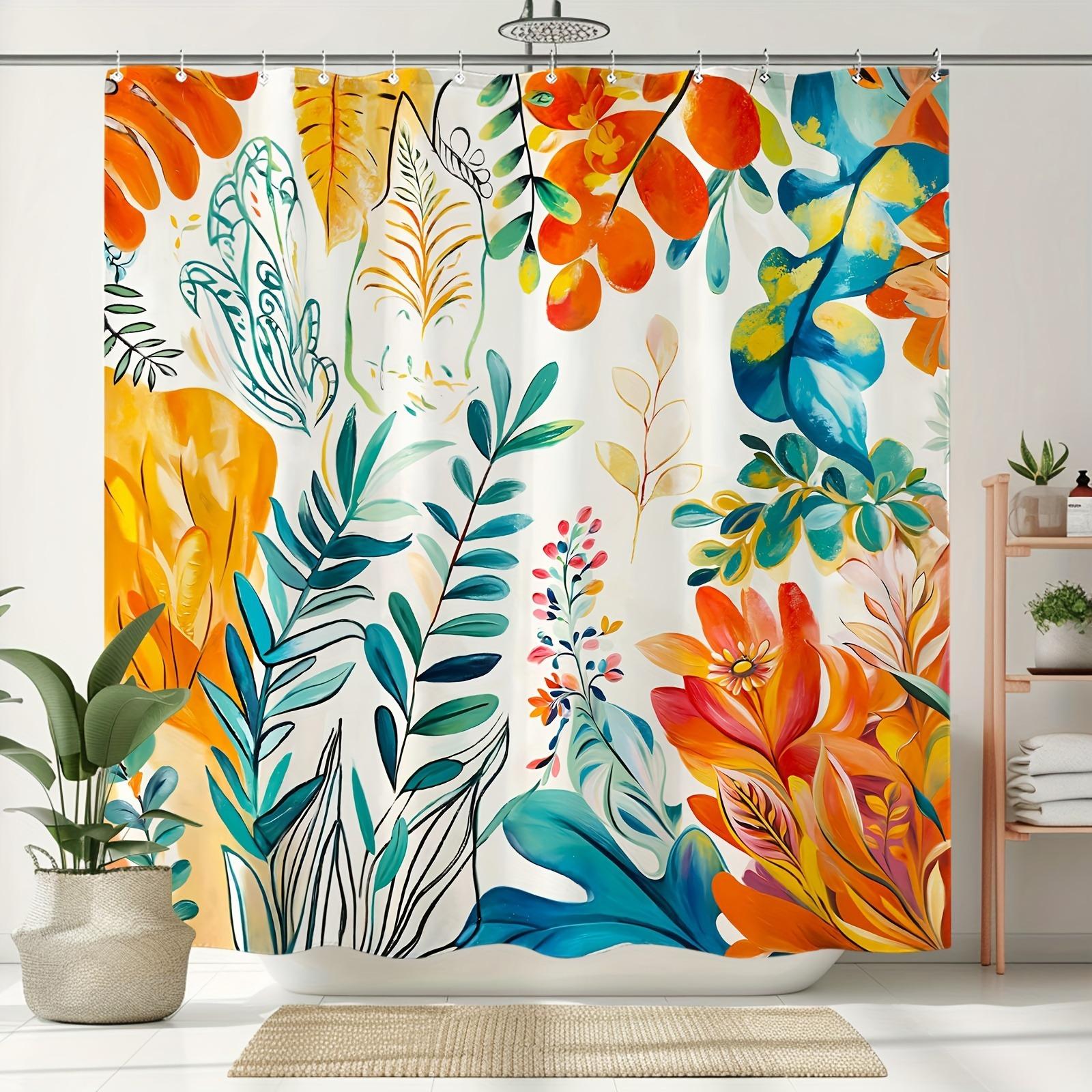 Colored Flower And Plant Patterns Shower Curtain Washable Dirt-Resistant Shower Head Waterproof Polyester Bath Curtain W60H190(CM)-1 Pcs
Colored Flower And Plant Patterns Shower Curtain Washable Dirt-Resistant Shower Head Waterproof Polyester Bath Curtain W60H190(CM)-1 Pcs