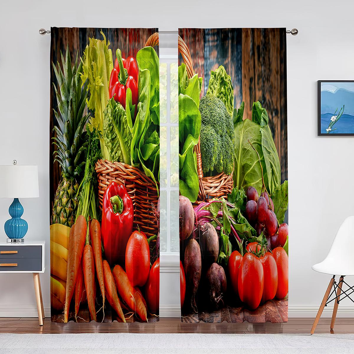 Living Room Space Bedroom Cooking Room Blinds Window Treatment Decor Rod Pocket for 2panels Various Emerald Vegetables and Fruits Draperies 140W160H(CM)55x63in&Grommet Top
Living Room Space Bedroom Cooking Room Blinds Window Treatment Decor Rod Pocket for 2panels Various Emerald Vegetables and Fruits Draperies 140W160H(CM)55x63in&Grommet Top