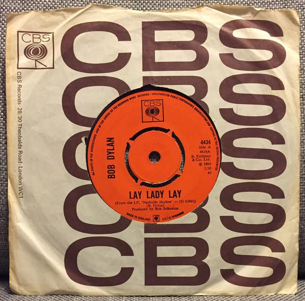 7-дюймовая пластинка БОБ ДИЛАН - Lay Lady Lay / Peggy Day 4434 CBS 1969 Великобритания Рок Б/У
7-дюймовая пластинка БОБ ДИЛАН - Lay Lady Lay / Peggy Day 4434 CBS 1969 Великобритания Рок Б/У