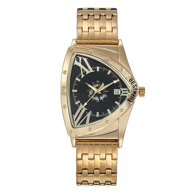 Male triangle high sense trend personality hip hop niche design quartz watch silver hollow
Male triangle high sense trend personality hip hop niche design quartz watch silver hollow