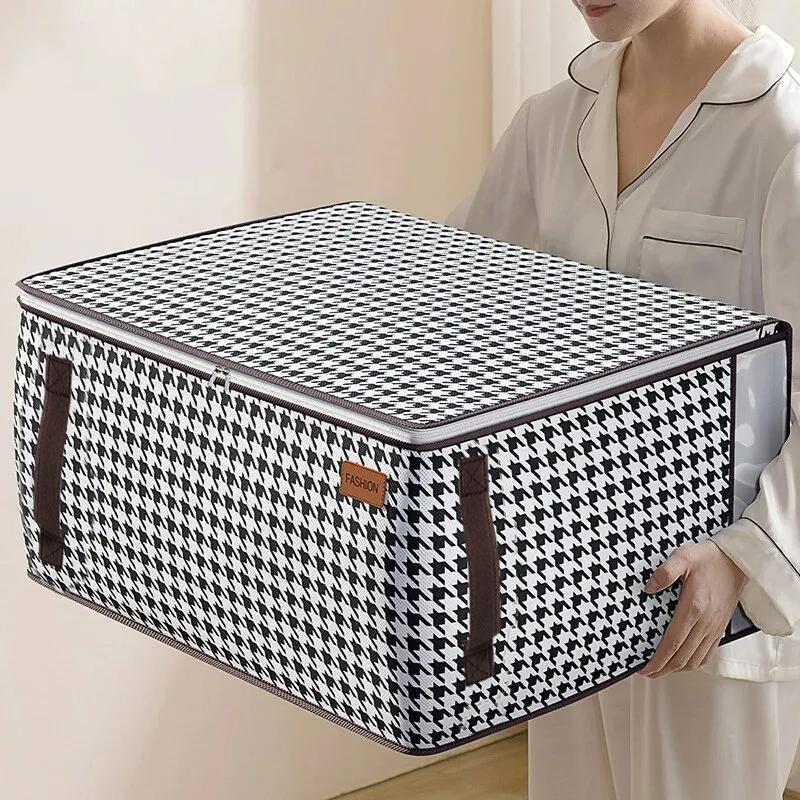 Thickened Non-woven Quilt Storage Bag For Household High-capacity Clothing Clothes Packaging Bag Organizing Luggage Bag 60x45x25cm
Thickened Non-woven Quilt Storage Bag For Household High-capacity Clothing Clothes Packaging Bag Organizing Luggage Bag 60x45x25cm