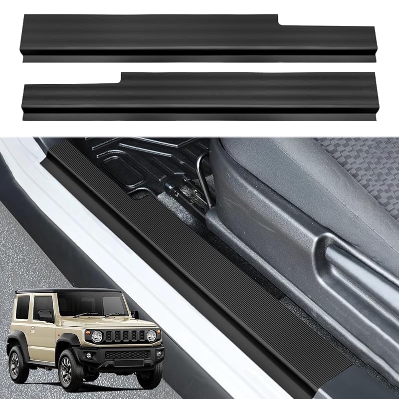 Боковая защита порога KUKUAN, установленная на ПВХ-накладку Suzuki Jimny JB64W/JB74W, с двухсторонним скотчем, предотвращает появление царапин и делает ее длиннее
Боковая защита порога KUKUAN, установленная на ПВХ-накладку Suzuki Jimny JB64W/JB74W, с двухсторонним скотчем, предотвращает появление царапин и делает ее длиннее