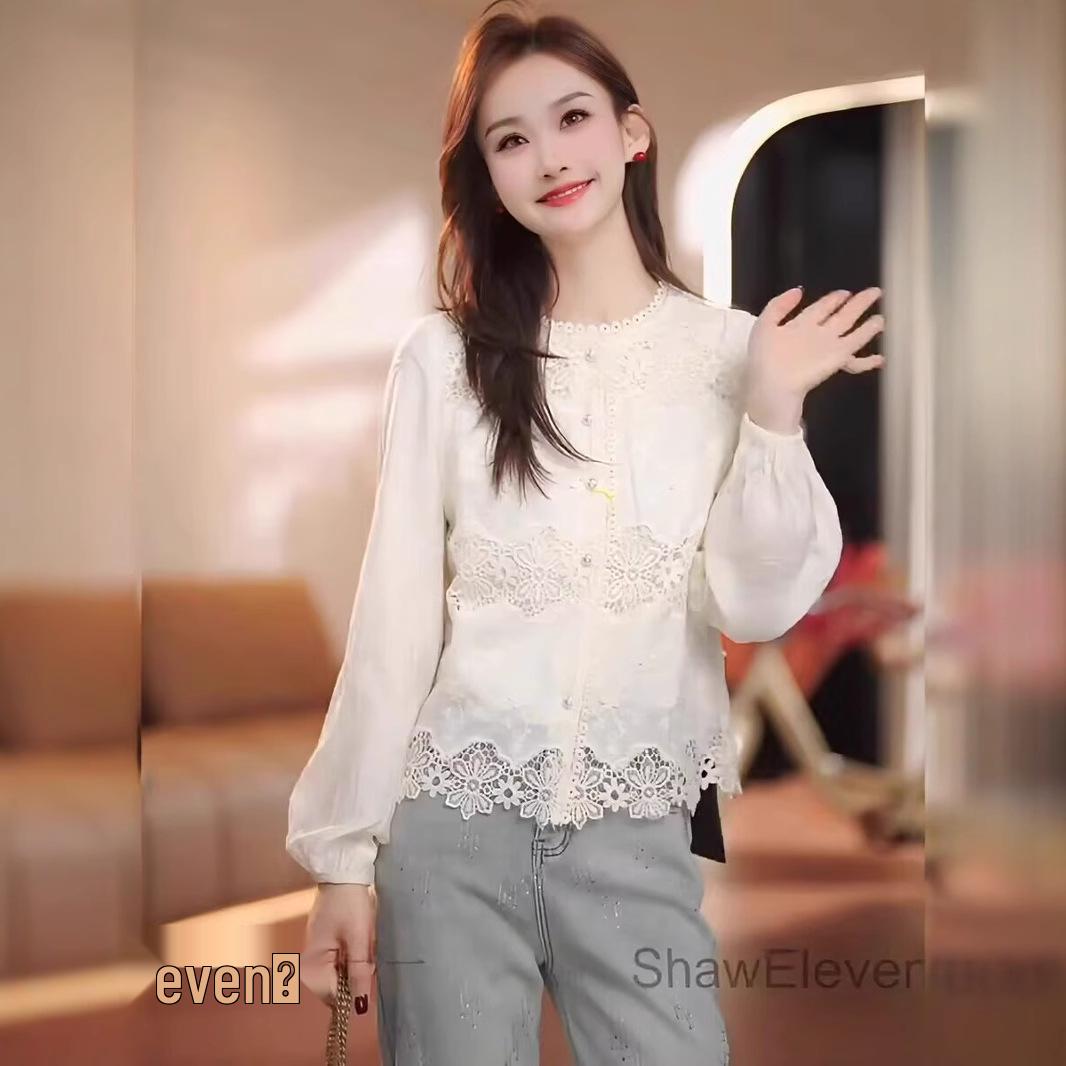 New Spring Women s Chinese Style Lace Trim Shirt - Elegant, Youthful White Top L (108-118 cm)
New Spring Women s Chinese Style Lace Trim Shirt - Elegant, Youthful White Top L (108-118 cm)