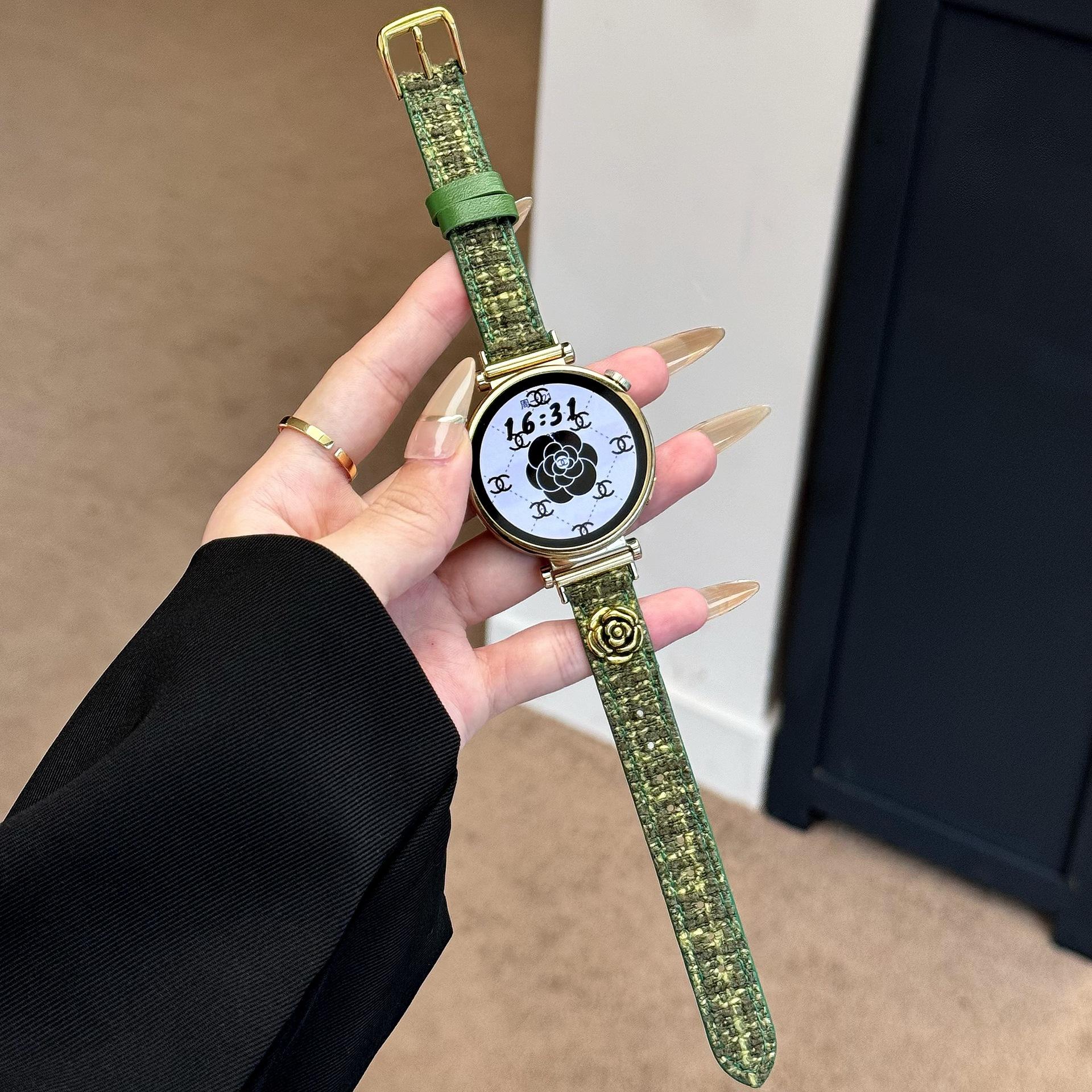 Підходить для годинника huawei gt6 gt5 жіночого watch4pro маленький ароматний вітер камелія тонкий ремінець millet 8/9/10 applicable: huawei gt6-41mm зелений
Підходить для годинника huawei gt6 gt5 жіночого watch4pro маленький ароматний вітер камелія тонкий ремінець millet 8/9/10 applicable: huawei gt6-41mm зелений