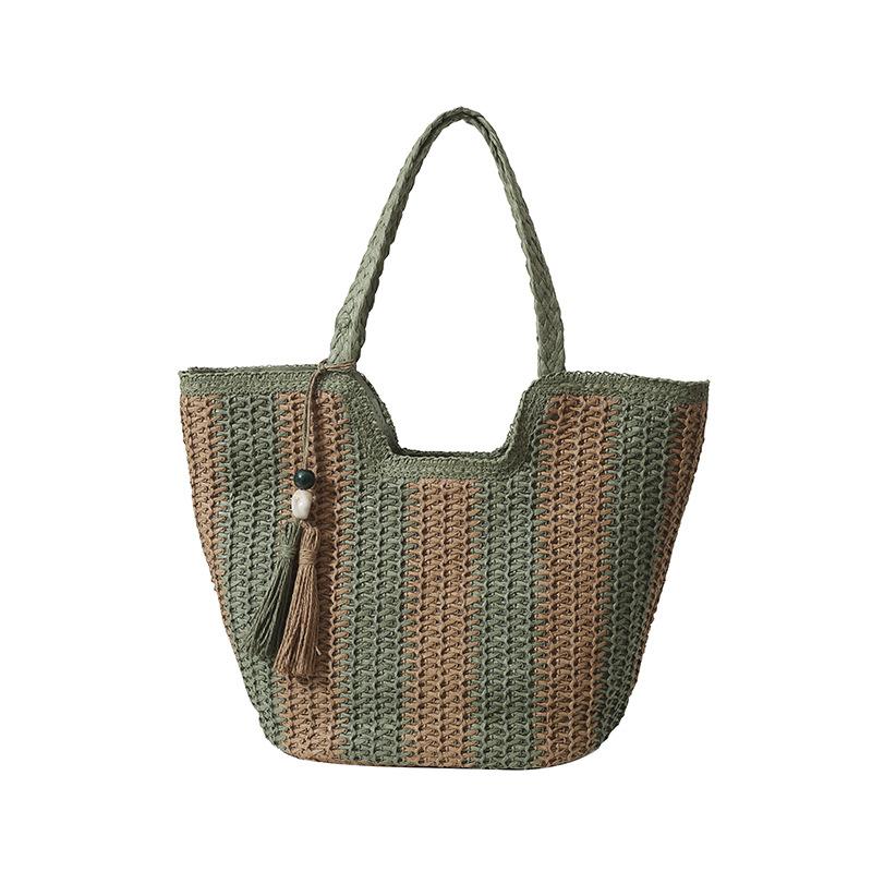 New Chinese straw bag female popular college student seaside vacation portable shoulder bag versatile beach bag темно-зелений колір
New Chinese straw bag female popular college student seaside vacation portable shoulder bag versatile beach bag темно-зелений колір