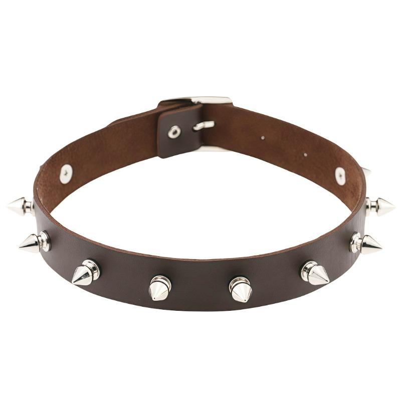 Eco-friendly PU Pippunk Gothic Rock Spikes Rivets Fun Neck Cover Neck Cover Collar Bondage Collar Neck Chain Necklace темно-коричневого кольору
Eco-friendly PU Pippunk Gothic Rock Spikes Rivets Fun Neck Cover Neck Cover Collar Bondage Collar Neck Chain Necklace темно-коричневого кольору