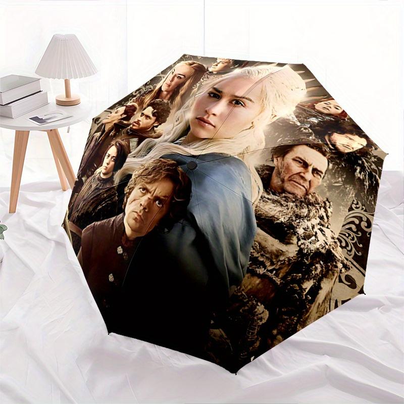 1pc Game of Thrones Inspired Automatic, Cute Cartoon Pattern, Portable Outdoor Umbrella, Perfect, Holiday Gift for fans.A097
1pc Game of Thrones Inspired Automatic, Cute Cartoon Pattern, Portable Outdoor Umbrella, Perfect, Holiday Gift for fans.A097