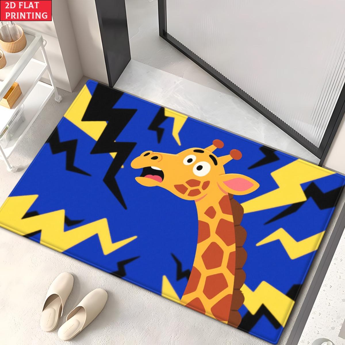 Cartoon Giraffe Lightning Doormat Blue Background Printed Polyester Machine Washable Entrance Floor Mat for Kids Room Bathroom 40cm x 60cm
Cartoon Giraffe Lightning Doormat Blue Background Printed Polyester Machine Washable Entrance Floor Mat for Kids Room Bathroom 40cm x 60cm