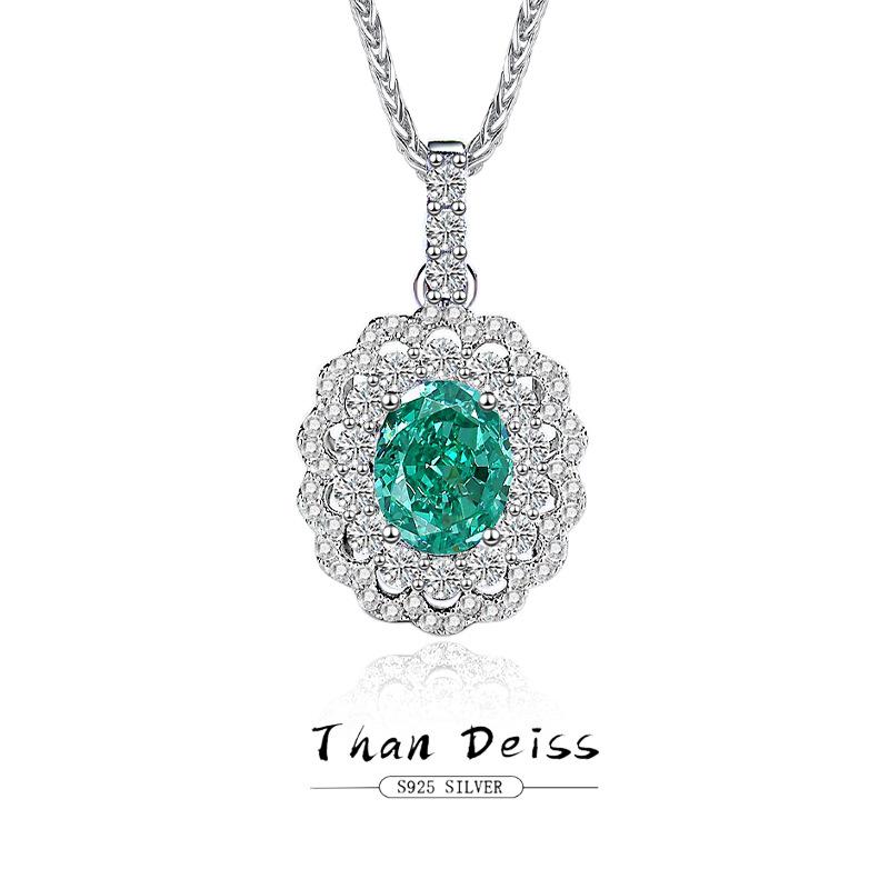 Sterling Silver Egg-Shaped Pendant Necklace with Full Diamonds, 7x9MM Clavicle Chain, High Carbon Paraiba Ice Flower Cut 925 Silver
Sterling Silver Egg-Shaped Pendant Necklace with Full Diamonds, 7x9MM Clavicle Chain, High Carbon Paraiba Ice Flower Cut 925 Silver