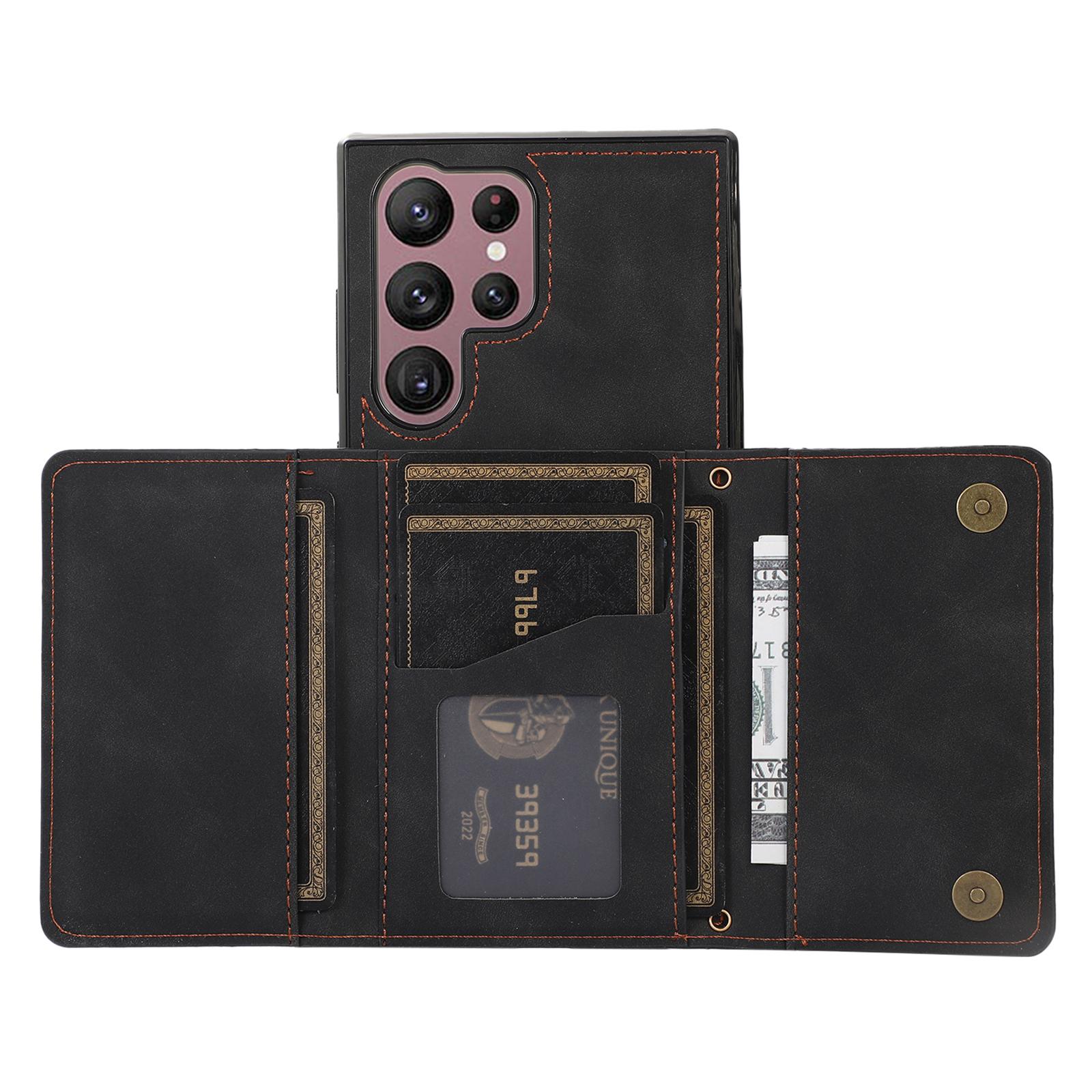 For Samsung Galaxy S24 Ultra Phone Case Tri-Fold Wallet Kickstand PU Leather+TPU Back Cover Black
For Samsung Galaxy S24 Ultra Phone Case Tri-Fold Wallet Kickstand PU Leather+TPU Back Cover Black