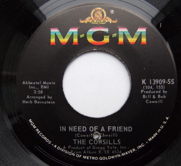 7inch Record COWSILLS - In Need Of A Friend / Mister Flynn K13909SS MGM Records US Rock Used
7inch Record COWSILLS - In Need Of A Friend / Mister Flynn K13909SS MGM Records US Rock Used