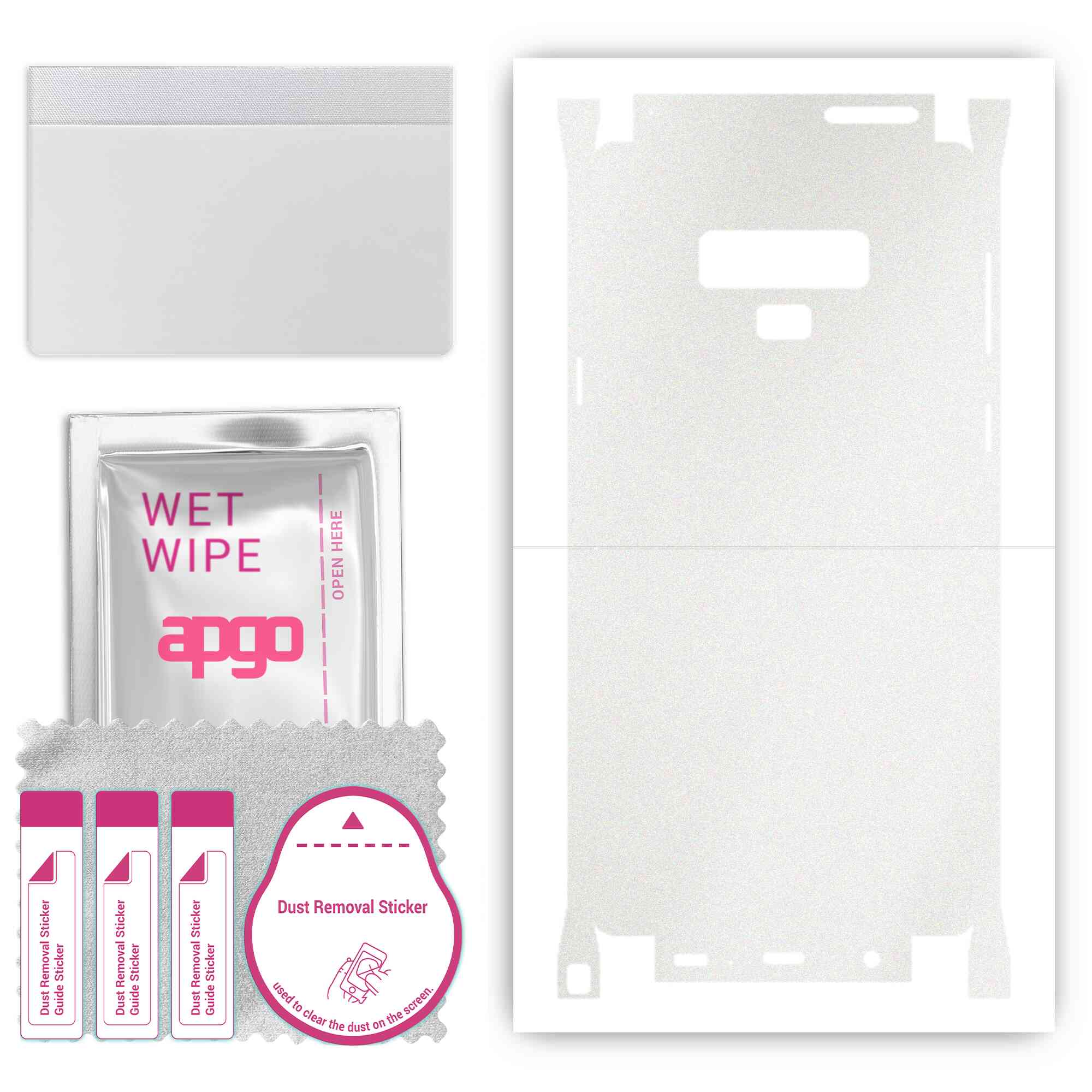 apgo Protective Skin Sticker for the back+sides compatible with Samsung Galaxy Note 9, Full Wrap Film, Foil, Vinyl - Pattern Matte Transparent
apgo Protective Skin Sticker for the back+sides compatible with Samsung Galaxy Note 9, Full Wrap Film, Foil, Vinyl - Pattern Matte Transparent