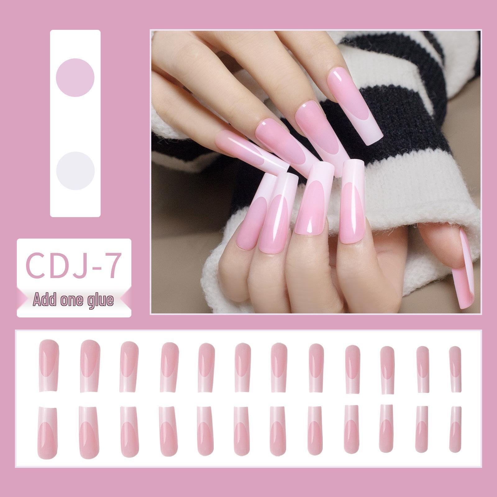24pcs Extra Long Coffin French Nail Tips - Sweet European & American Style Removable Fake Nail Art
24pcs Extra Long Coffin French Nail Tips - Sweet European & American Style Removable Fake Nail Art
