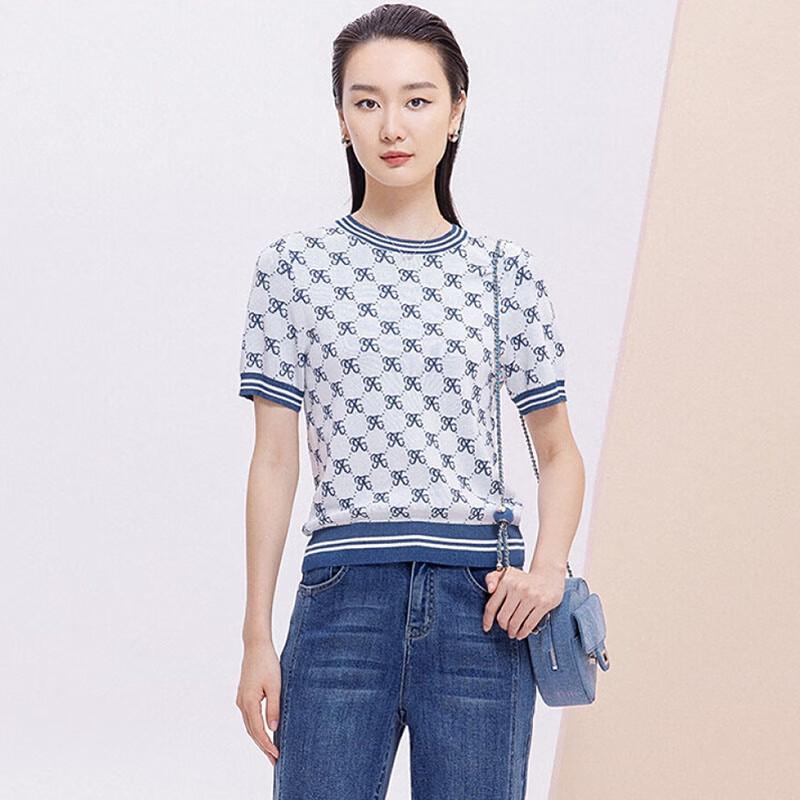 JESSIE Women s Color-block Jacquard Short Sleeve Knit Top M
JESSIE Women s Color-block Jacquard Short Sleeve Knit Top M