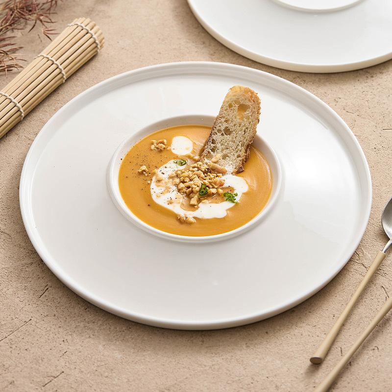 Creative Concave Ceramic Dinner Plate Home Round Barbecue Seafood Plate Home Dining Room Cutlery Cooking Dishes Kitchen Utensils
Creative Concave Ceramic Dinner Plate Home Round Barbecue Seafood Plate Home Dining Room Cutlery Cooking Dishes Kitchen Utensils