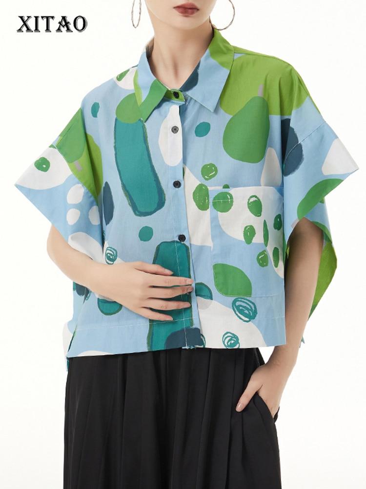 XITAO Рубашка с принтом Женская личность Модная свободная рубашка с коротким рукавом DMJ1735
XITAO Рубашка с принтом Женская личность Модная свободная рубашка с коротким рукавом DMJ1735