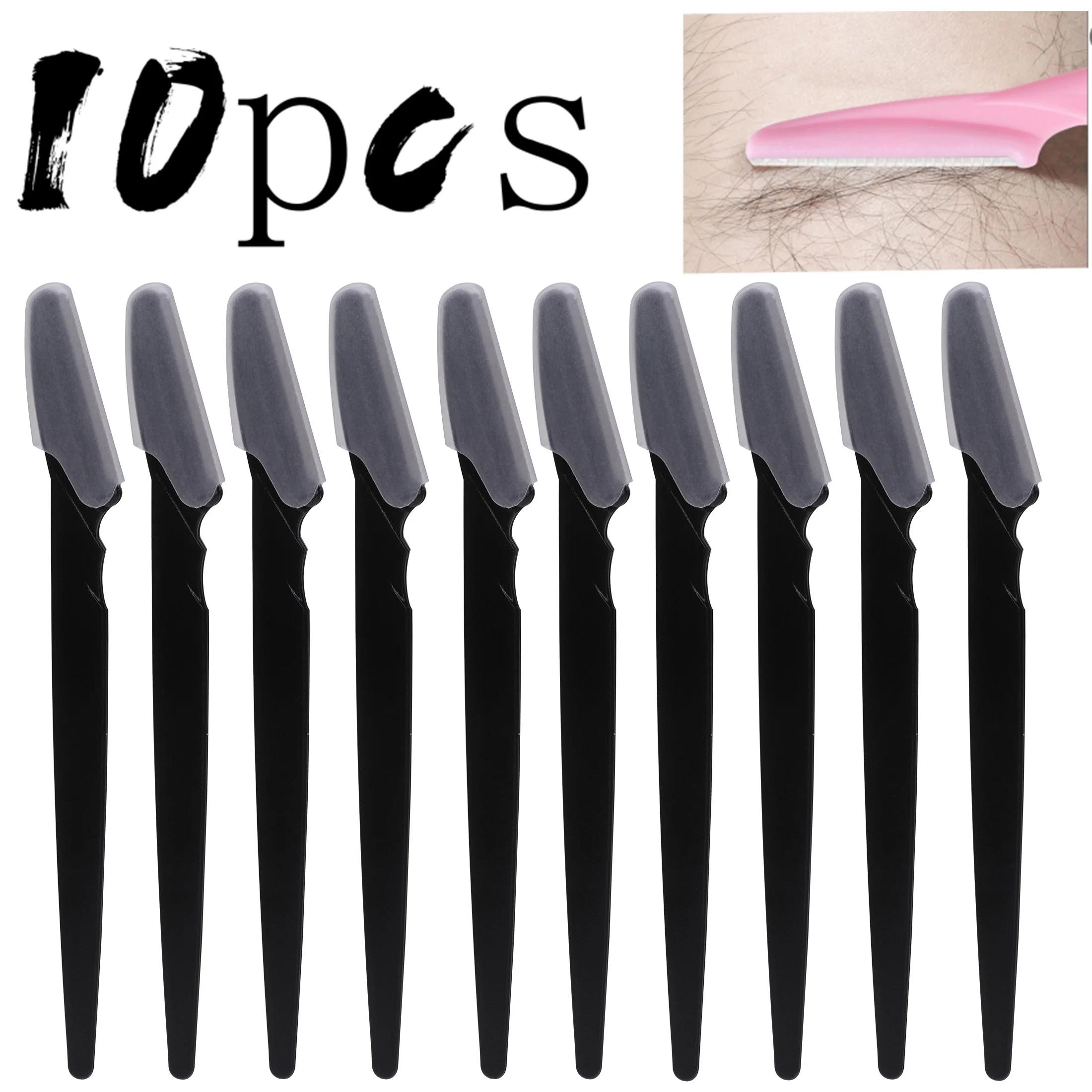 30/10 шт. Бритвы для бровей в бутылочке с контейнером Триммер для лица и бровей в футляре Бритва для удаления волос Безопасные лезвия Инструменты для тримминга