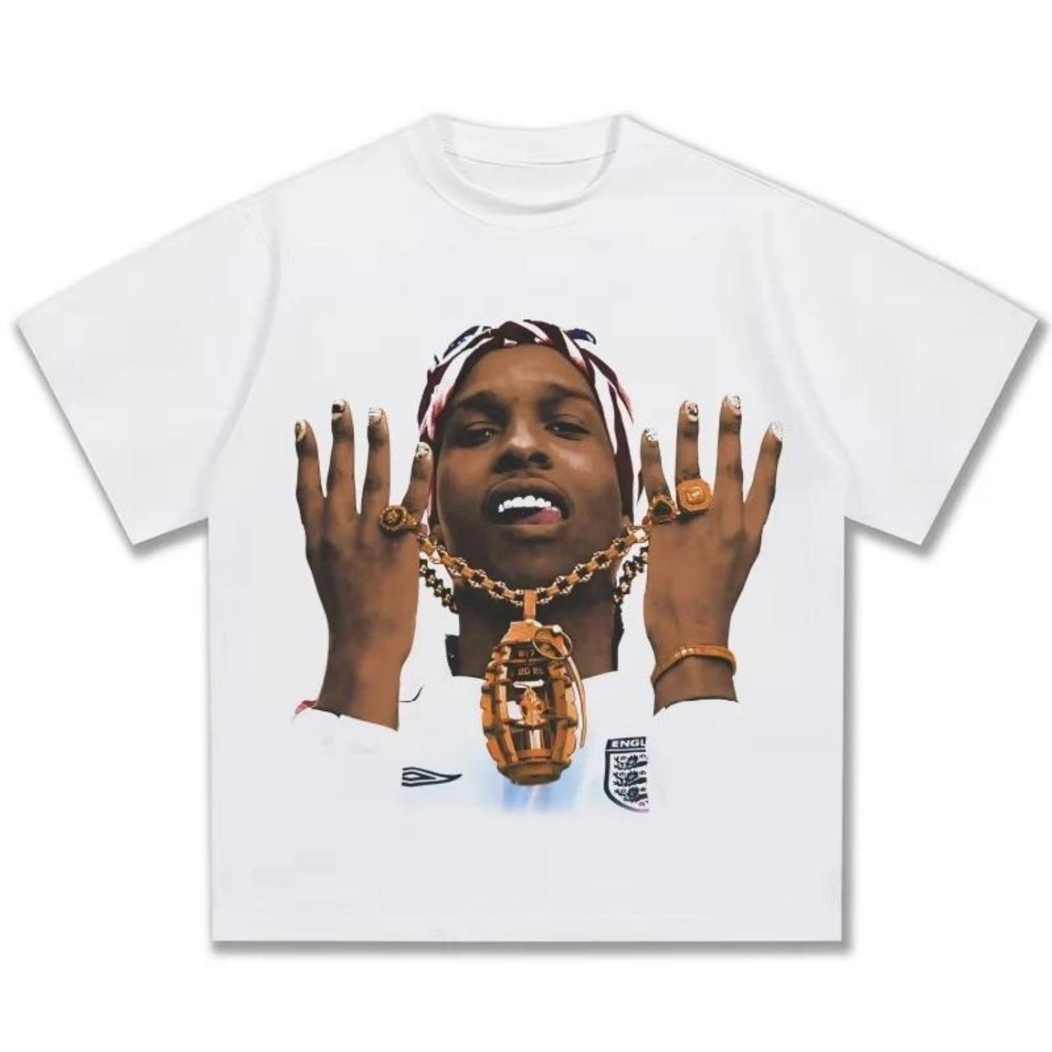 2025 Мужская Женская ASAP Rocky Американский Хип-Хоп Винтажный Принт Мода Свободная Уличная Стирка Тяжелый Хлопок Футболка с Коротким Рукавом S чёрный
2025 Мужская Женская ASAP Rocky Американский Хип-Хоп Винтажный Принт Мода Свободная Уличная Стирка Тяжелый Хлопок Футболка с Коротким Рукавом S чёрный