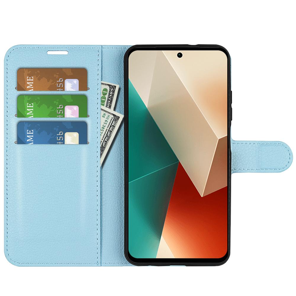 For Xiaomi Redmi Note 13 5G (China) Case Litchi Texture Leather Stand Cover Slim-Fit Wallet Phone Shell Blue
For Xiaomi Redmi Note 13 5G (China) Case Litchi Texture Leather Stand Cover Slim-Fit Wallet Phone Shell Blue