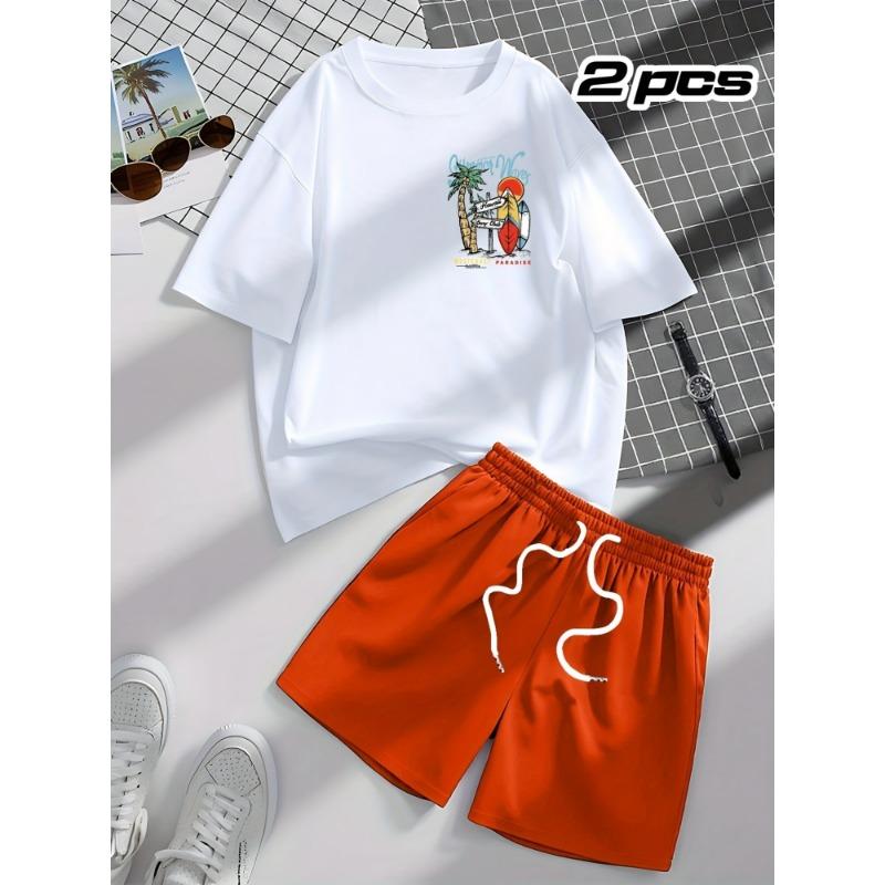 Men s new short-sleeved shorts suit, comfortable and casual wear for summer outdoor activities S
Men s new short-sleeved shorts suit, comfortable and casual wear for summer outdoor activities S