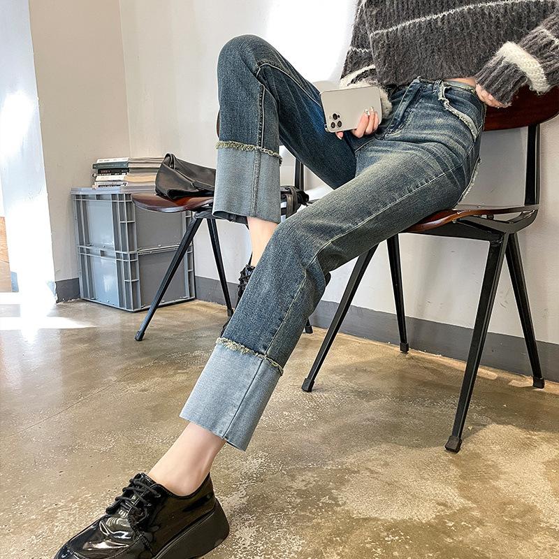 Spring and Autumn New Smoking Straight Jeans for Women Small High-waisted Breasted Nine-Cubic Smoking Pants XS
Spring and Autumn New Smoking Straight Jeans for Women Small High-waisted Breasted Nine-Cubic Smoking Pants XS