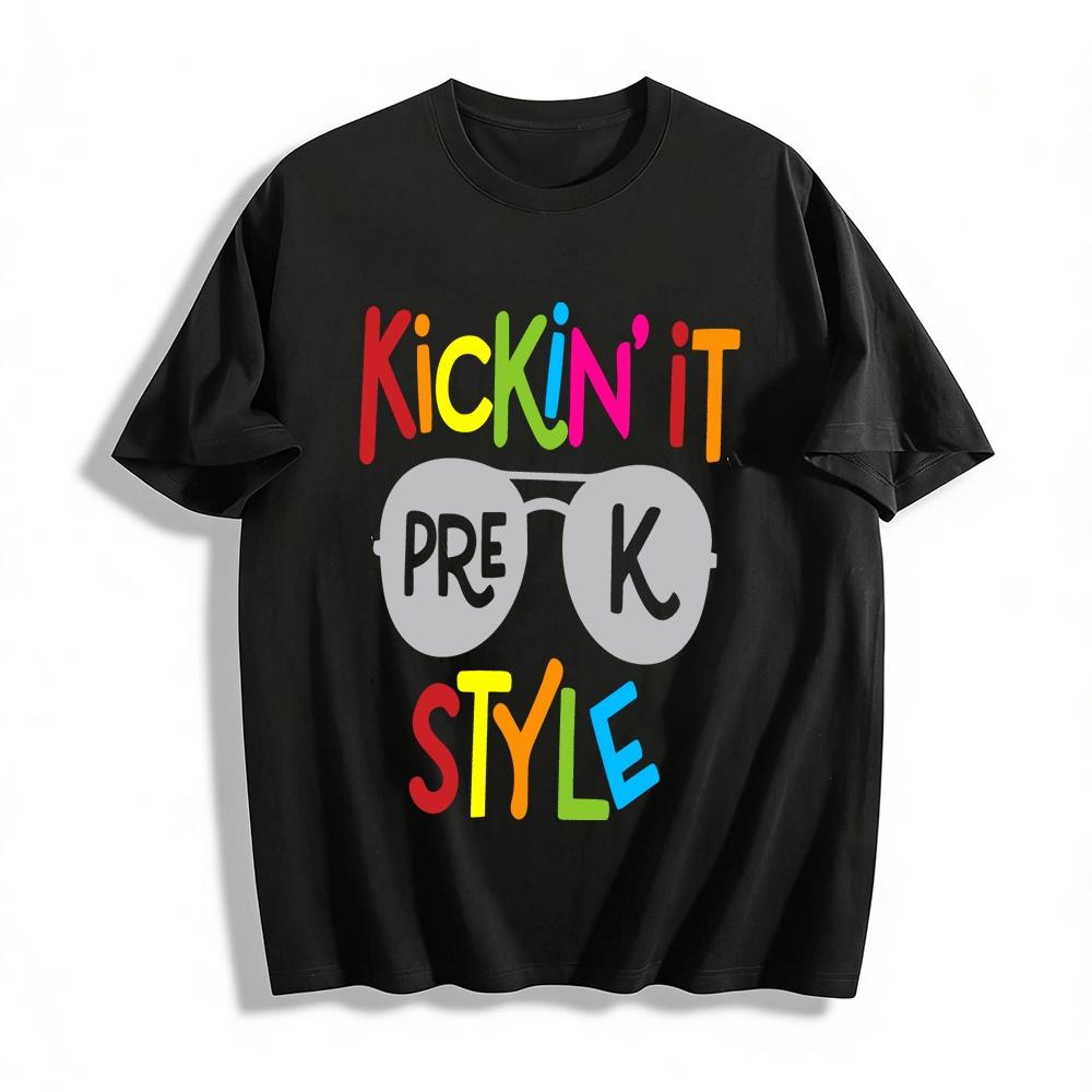 Pre K Style Toddler Tee Kickin It Preschool Kids Graphic T-Shirt Pure cotton T-shirt 6XL
Pre K Style Toddler Tee Kickin It Preschool Kids Graphic T-Shirt Pure cotton T-shirt 6XL