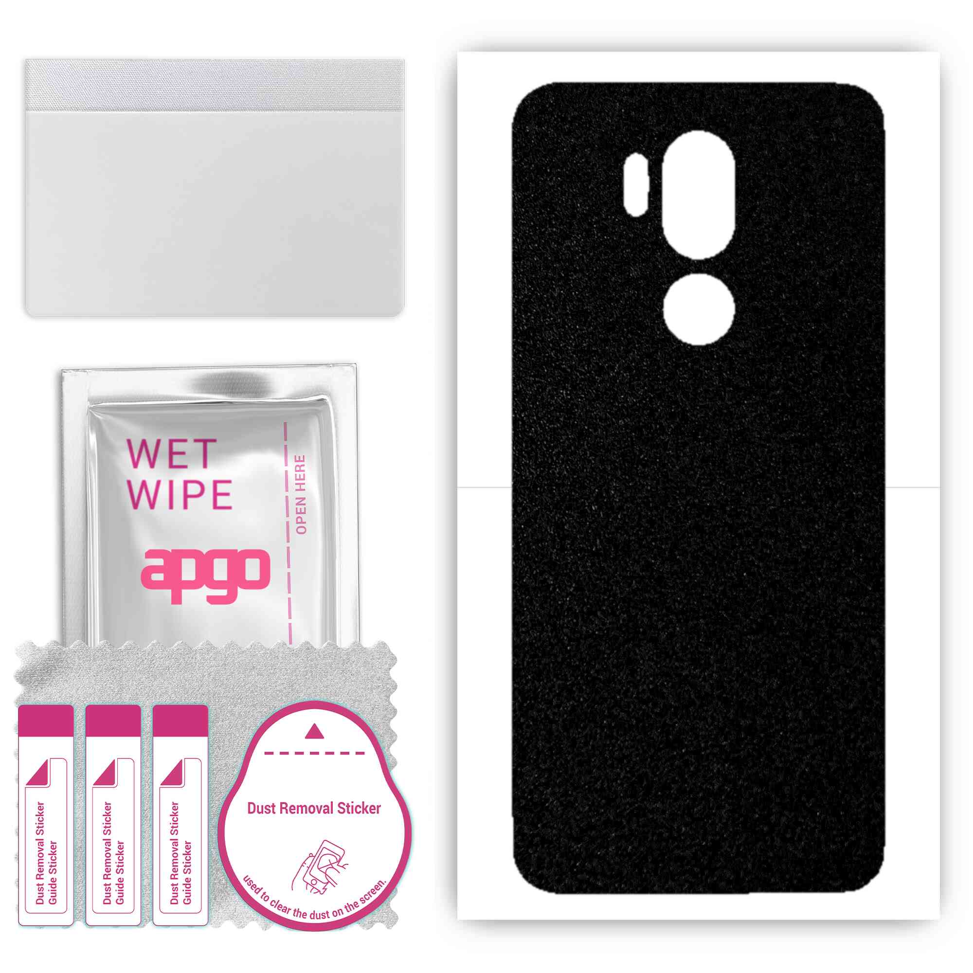apgo Protective Skin Sticker for the back compatible with LG G7 ThinQ, Wrap Film, Foil, Vinyl - Pattern Matte Black
apgo Protective Skin Sticker for the back compatible with LG G7 ThinQ, Wrap Film, Foil, Vinyl - Pattern Matte Black