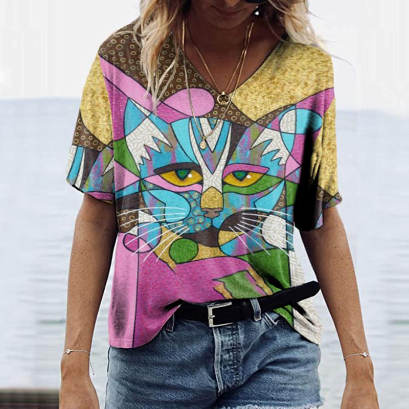 Летняя новинка 3D Printe Женская одежда Весна/Лето Новый стиль Свободная футболка с принтом XS
Летняя новинка 3D Printe Женская одежда Весна/Лето Новый стиль Свободная футболка с принтом XS