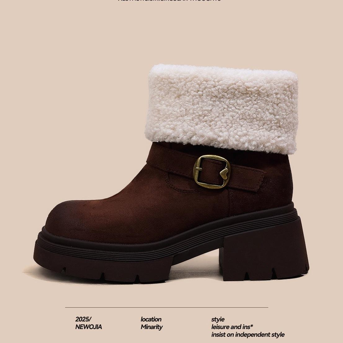 Thick-soled non-slip Martin boots women s 2025 new winter Korean version thin thermal cotton shoes women s fashion snow boots 40 темно-коричневого кольору
Thick-soled non-slip Martin boots women s 2025 new winter Korean version thin thermal cotton shoes women s fashion snow boots 40 темно-коричневого кольору