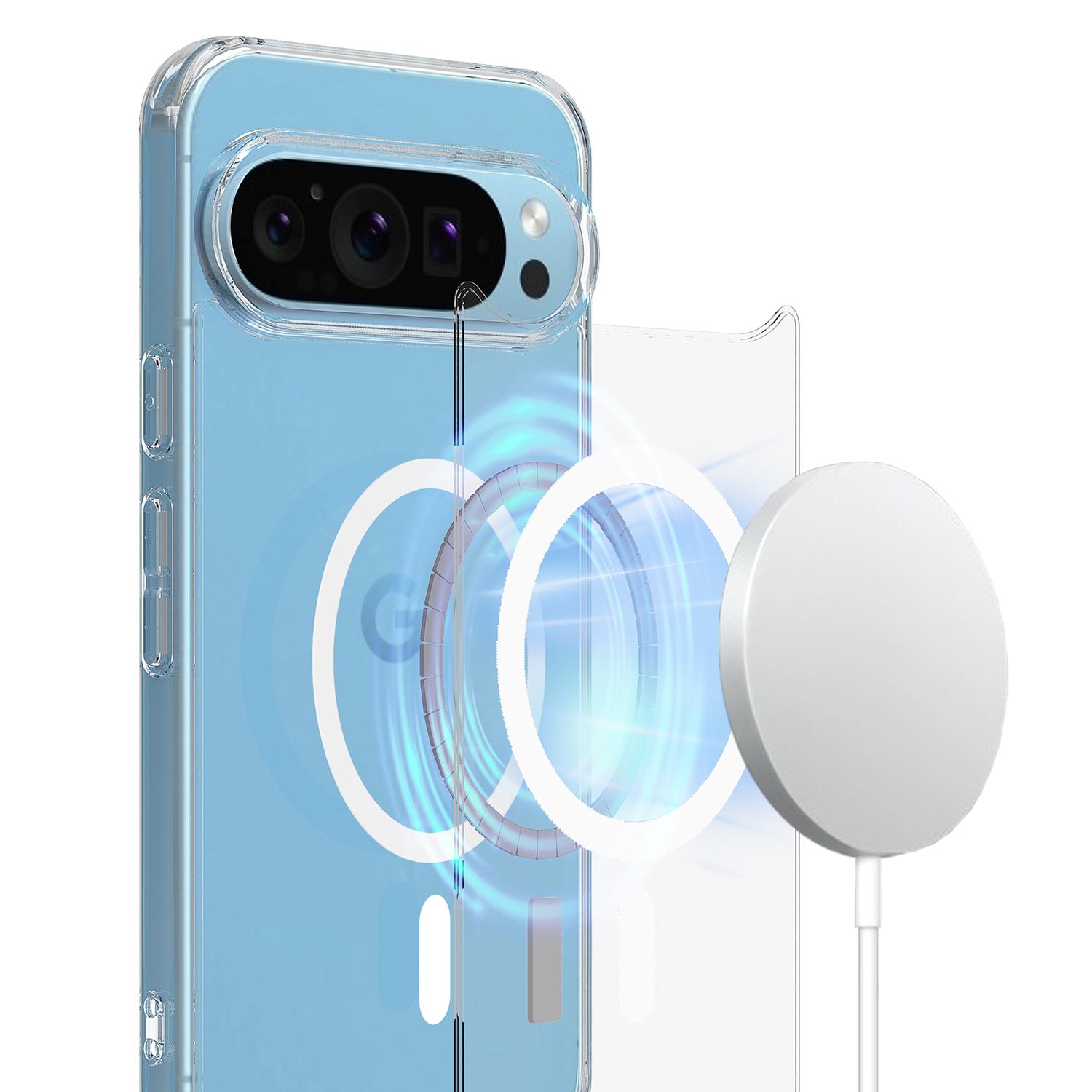 For Google Pixel 9 Pro Magnetic Case Compatible with MagSafe TPU+Acrylic Clear Phone Cover A
For Google Pixel 9 Pro Magnetic Case Compatible with MagSafe TPU+Acrylic Clear Phone Cover A