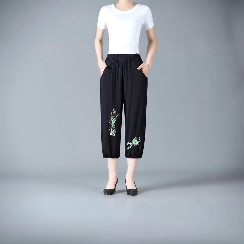 Mom s Summer Embroidered Cotton Linen Pants - Breathable Casual Fit for Women 5XL (145-155 jin)
Mom s Summer Embroidered Cotton Linen Pants - Breathable Casual Fit for Women 5XL (145-155 jin)