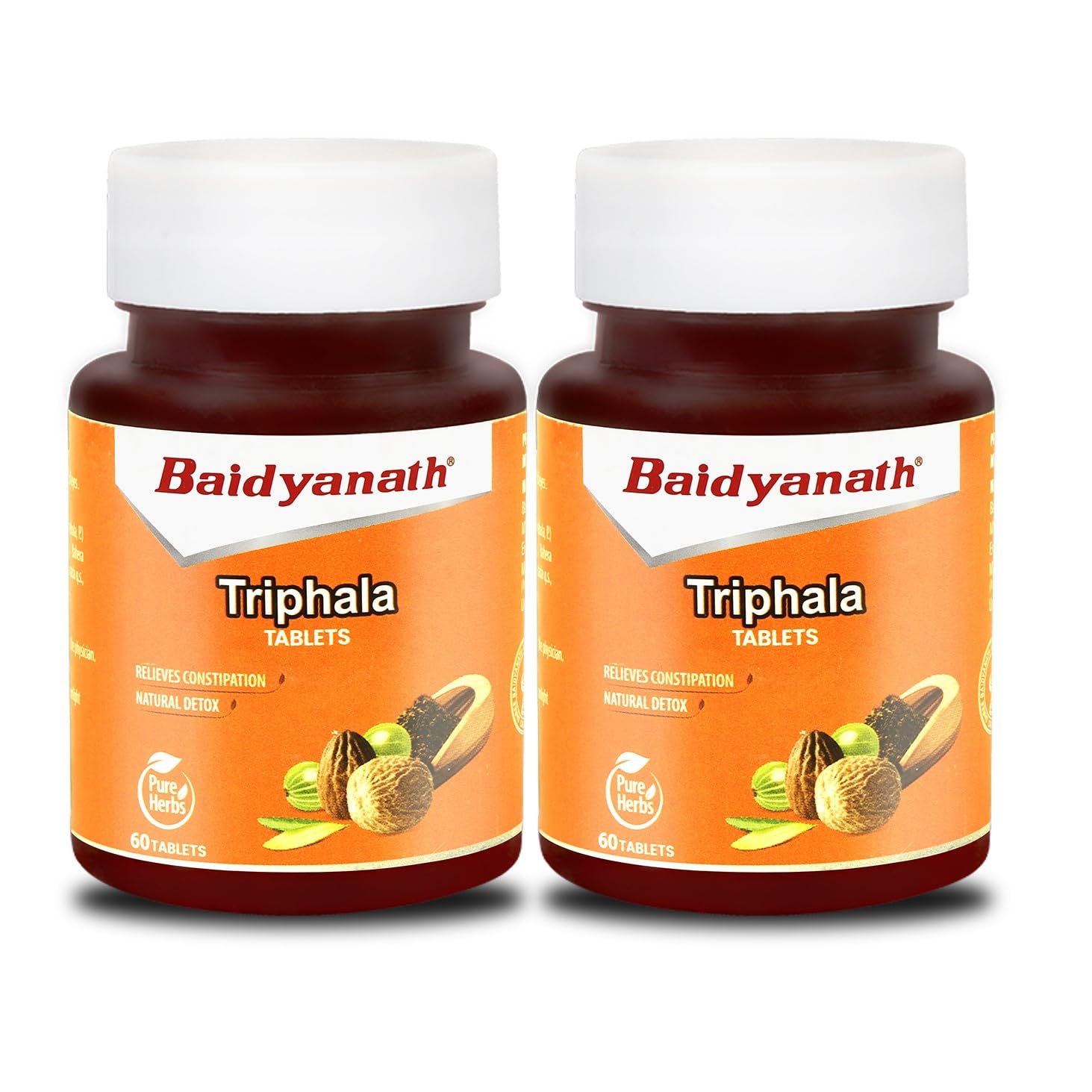 Baidyanath Triphala Tablets Pack Of 2 (60 Tablets Each) | Supports Healthy Digestion | Promotes Bowel Wellness And Natural Detox For Daily Cleansing
Baidyanath Triphala Tablets Pack Of 2 (60 Tablets Each) | Supports Healthy Digestion | Promotes Bowel Wellness And Natural Detox For Daily Cleansing