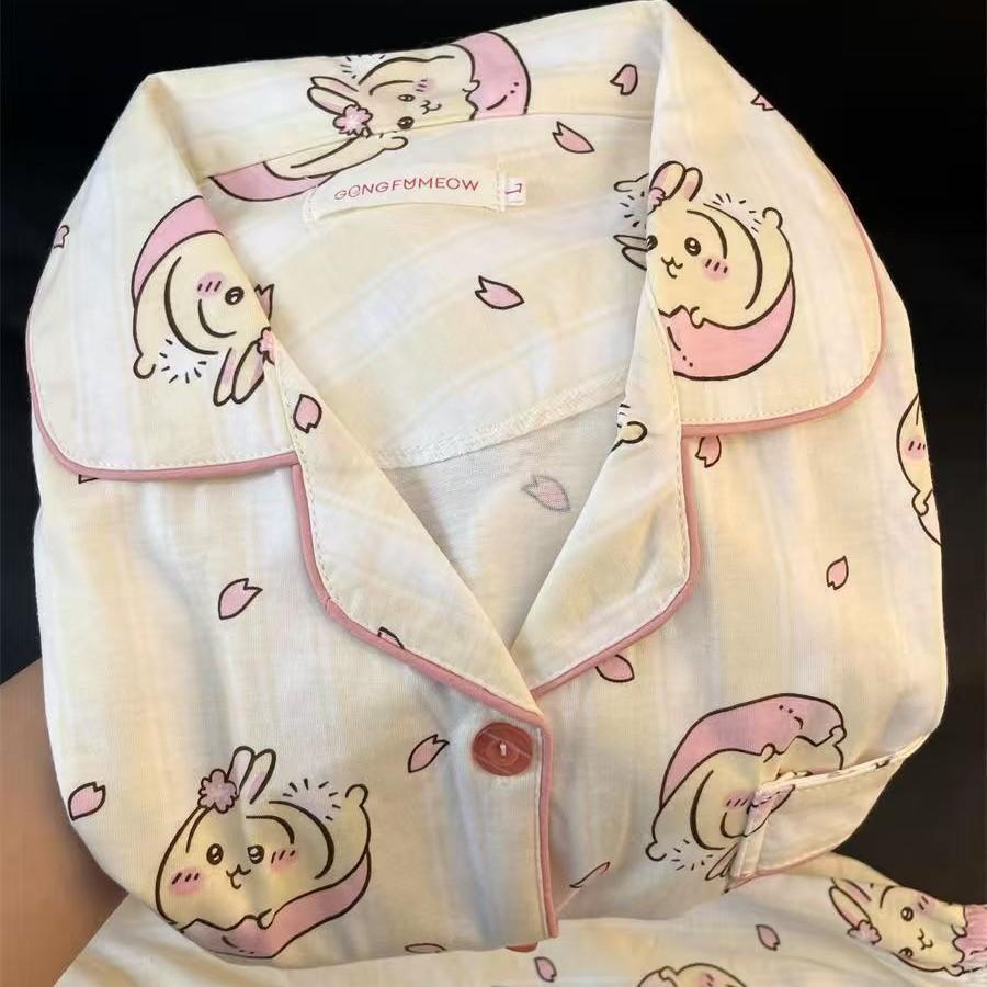 Full print princess style cherry blossom Usaki pajamas women s summer short-sleeved shorts cardigan set can be worn outside loungewear S
Full print princess style cherry blossom Usaki pajamas women s summer short-sleeved shorts cardigan set can be worn outside loungewear S