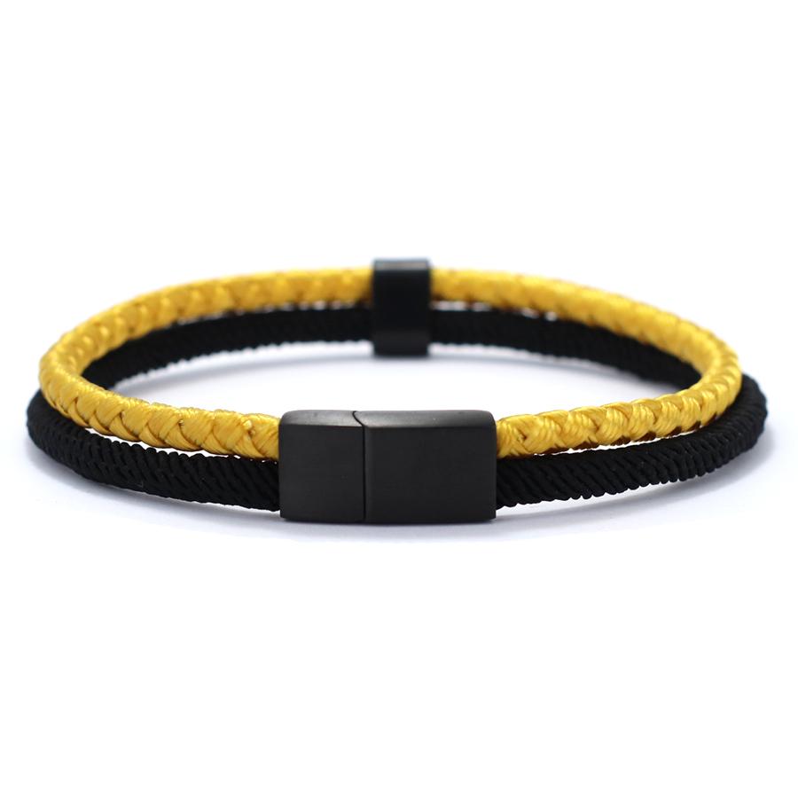 Минималистский мужской браслет из веревки, двойная плетеная веревка 4 мм, черный браслет с резьбой, для спорта на открытом воздухе, морской латунный браслет, повседневные украшения жёлтый
Минималистский мужской браслет из веревки, двойная плетеная веревка 4 мм, черный браслет с резьбой, для спорта на открытом воздухе, морской латунный браслет, повседневные украшения жёлтый