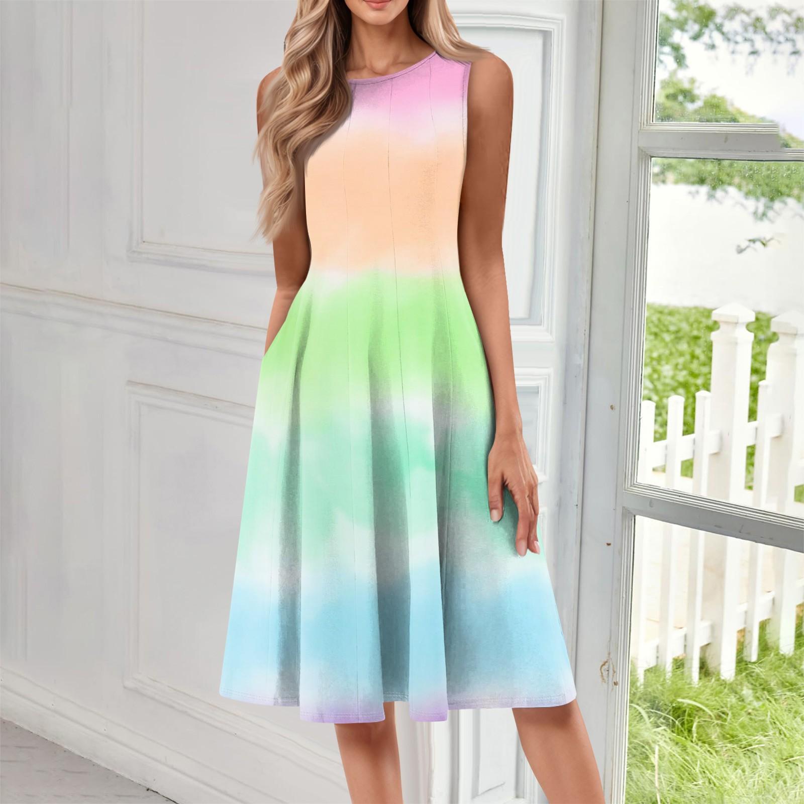 Ladies Casual And Fashionable Round Neck Sleeveless Printed Mid Length Dress XL зелений
Ladies Casual And Fashionable Round Neck Sleeveless Printed Mid Length Dress XL зелений