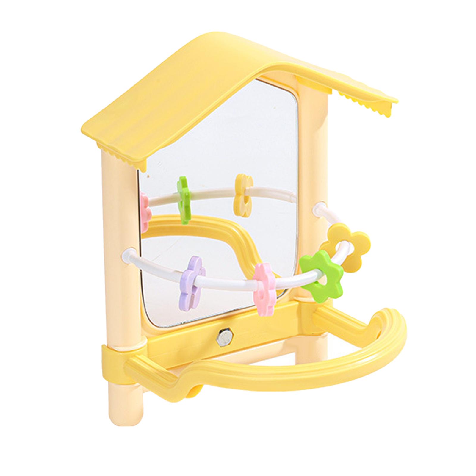 Pet Bird Mirror with Perch Stand Swing Interactive Exercise Activity Center Chewing Decorative Bird Toys for Greys Finch жовтий
Pet Bird Mirror with Perch Stand Swing Interactive Exercise Activity Center Chewing Decorative Bird Toys for Greys Finch жовтий