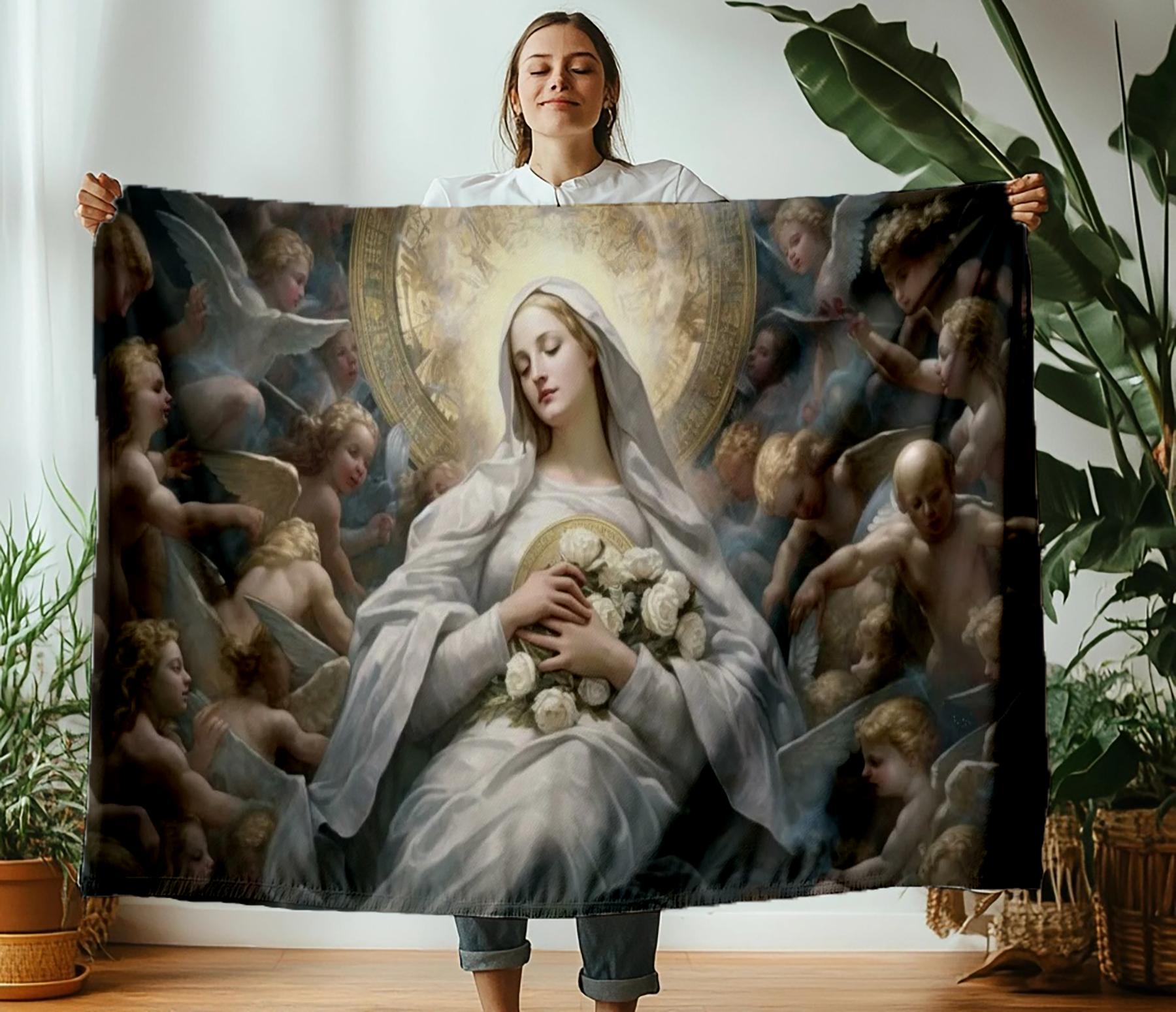 130150cm American Marias Virgin Mary Tapestry Street Trend Blanket Camping Blanket Sofa Ornaments Premium Quality Brand 75x100cm (30x40inch)
130150cm American Marias Virgin Mary Tapestry Street Trend Blanket Camping Blanket Sofa Ornaments Premium Quality Brand 75x100cm (30x40inch)