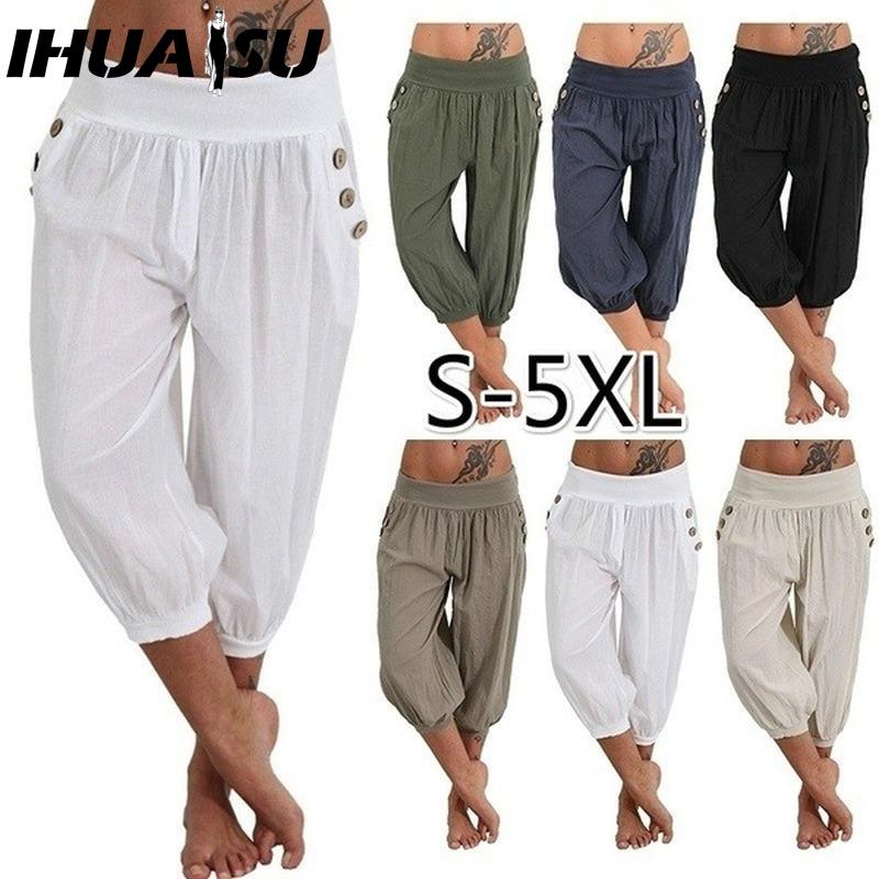IHUASU Summer Women Cool Trousers Casual Loose Wide Leg Plus Size Pants Comfortable Leisure Pants S білий
IHUASU Summer Women Cool Trousers Casual Loose Wide Leg Plus Size Pants Comfortable Leisure Pants S білий