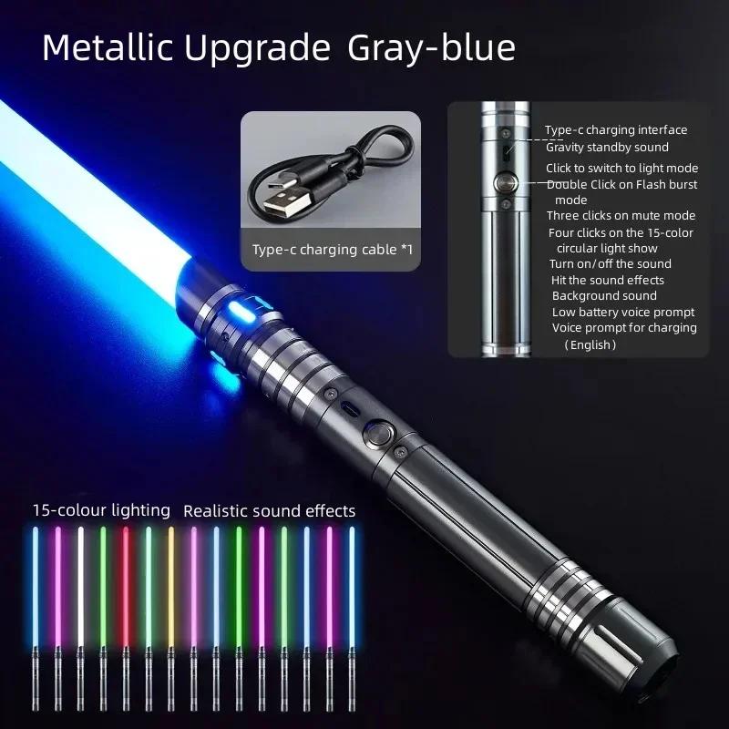 LL Upgraded Version Gravity Sensing Lightsaber 2 in 1 15-color Metal Laser Sword Rechargeable Toy Party Glow Swords Light Stick OneSize
LL Upgraded Version Gravity Sensing Lightsaber 2 in 1 15-color Metal Laser Sword Rechargeable Toy Party Glow Swords Light Stick OneSize