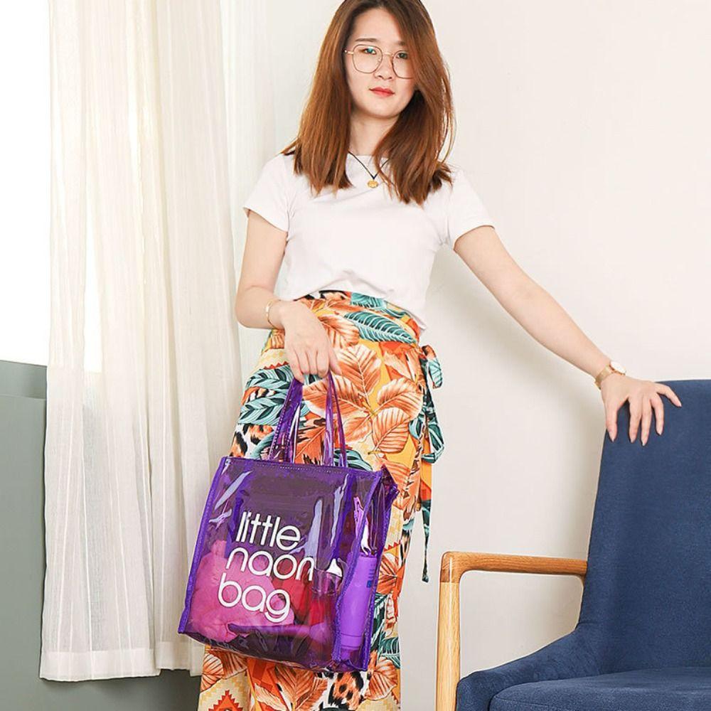 Letter Transparent Handbag Large Capacity Pvc Beach Bag Waterproof Messenger Bag Outdoor
Letter Transparent Handbag Large Capacity Pvc Beach Bag Waterproof Messenger Bag Outdoor
