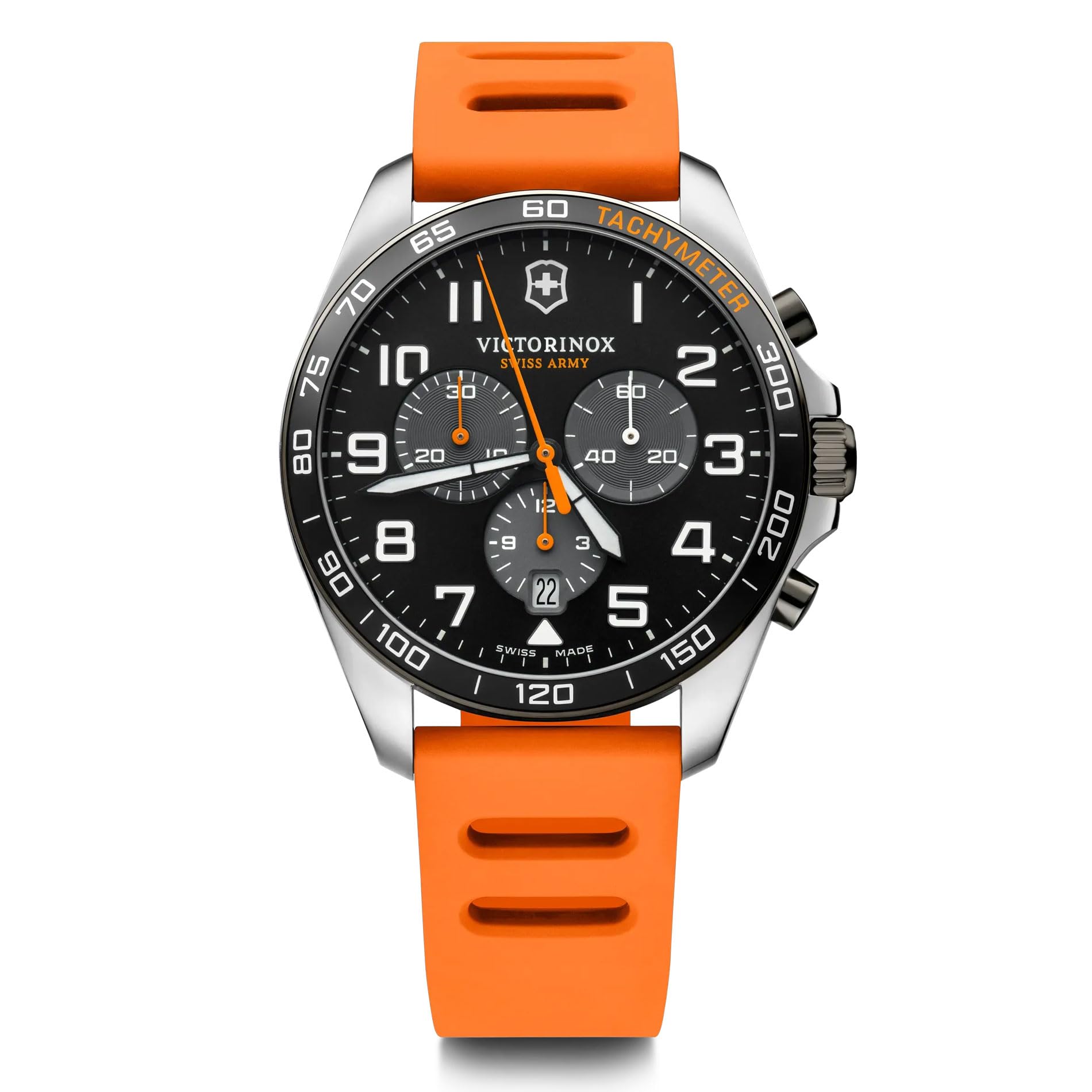 Victorinox FIELDFORCE SPORT CHRONO Wristwatch 316L Stainless Steel Case Black Dial Orange Rubber Strap Gift 241893
Victorinox FIELDFORCE SPORT CHRONO Wristwatch 316L Stainless Steel Case Black Dial Orange Rubber Strap Gift 241893
