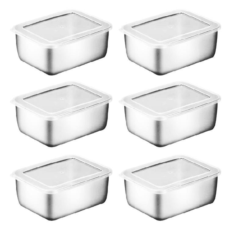 Durable Nonrust Steel 6Pcs Food Container Set Food Protectors For Keep Fruits Vegetables And Leftover Freshness Small size 600ml wit
Durable Nonrust Steel 6Pcs Food Container Set Food Protectors For Keep Fruits Vegetables And Leftover Freshness Small size 600ml wit