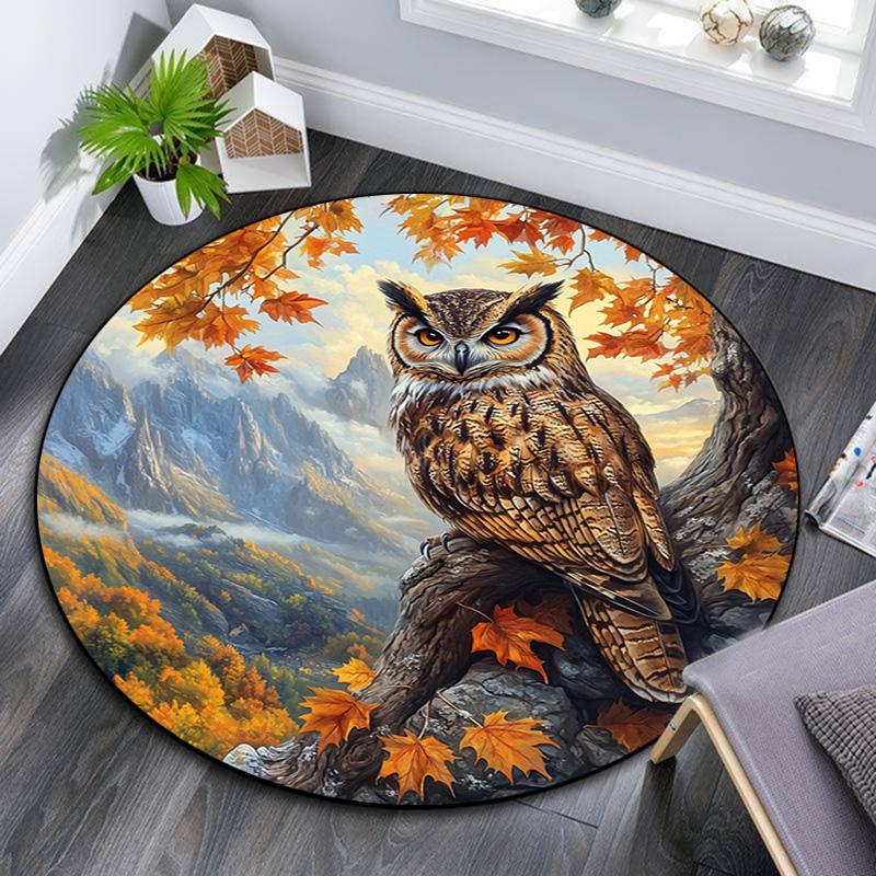 Autumn Owl Round Area Rug,Carpet Rug for Living Room Bedroom Sofa Playroom Decor,Non-slip Floor Mat 80cmx80cm
Autumn Owl Round Area Rug,Carpet Rug for Living Room Bedroom Sofa Playroom Decor,Non-slip Floor Mat 80cmx80cm